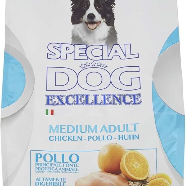 Crocchette per cani adulti di taglia media con pollo e riso