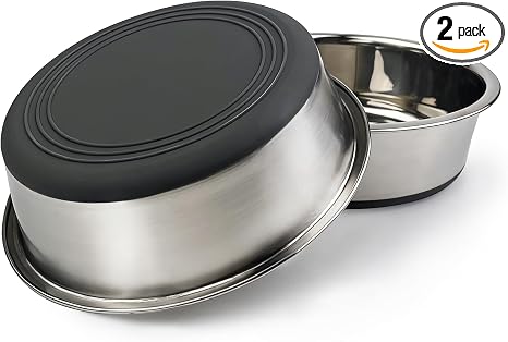 Ciotola in acciaio inox per cani con base antiscivolo - Image 4