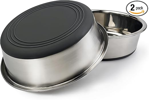 Ciotola in acciaio inox per cani con base antiscivolo - Image 3