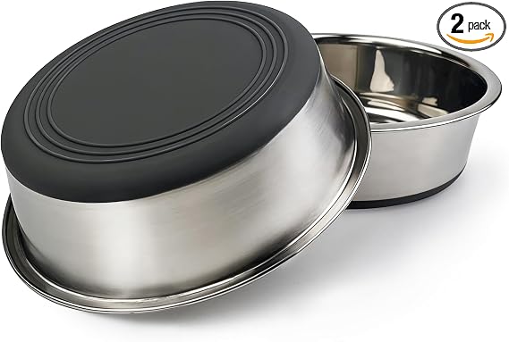 Ciotola in acciaio inox per cani con base antiscivolo - Image 2