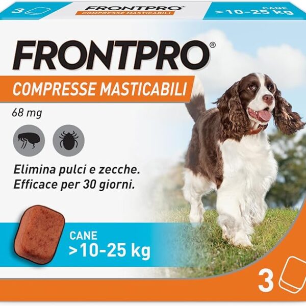 Compresse masticabili antiparassitarie per cani di taglia grande