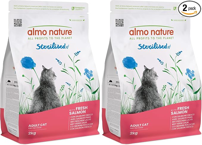 Crocchette Gatto Sterilizzato Salmone 2 kg