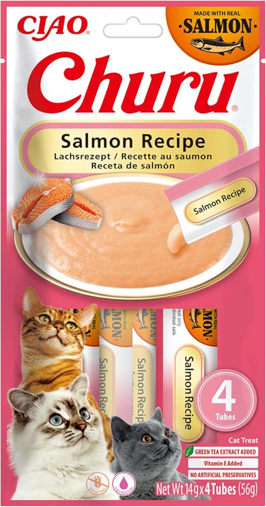 Snack cremoso in tubetto al salmone per gatti - Image 3