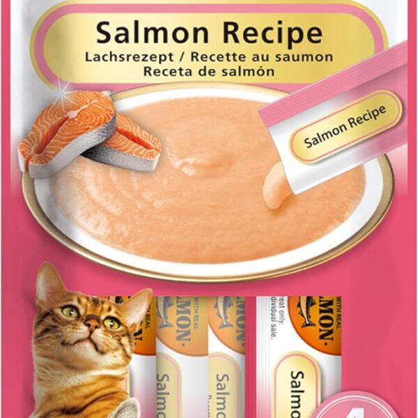 Snack cremoso in tubetto al salmone per gatti